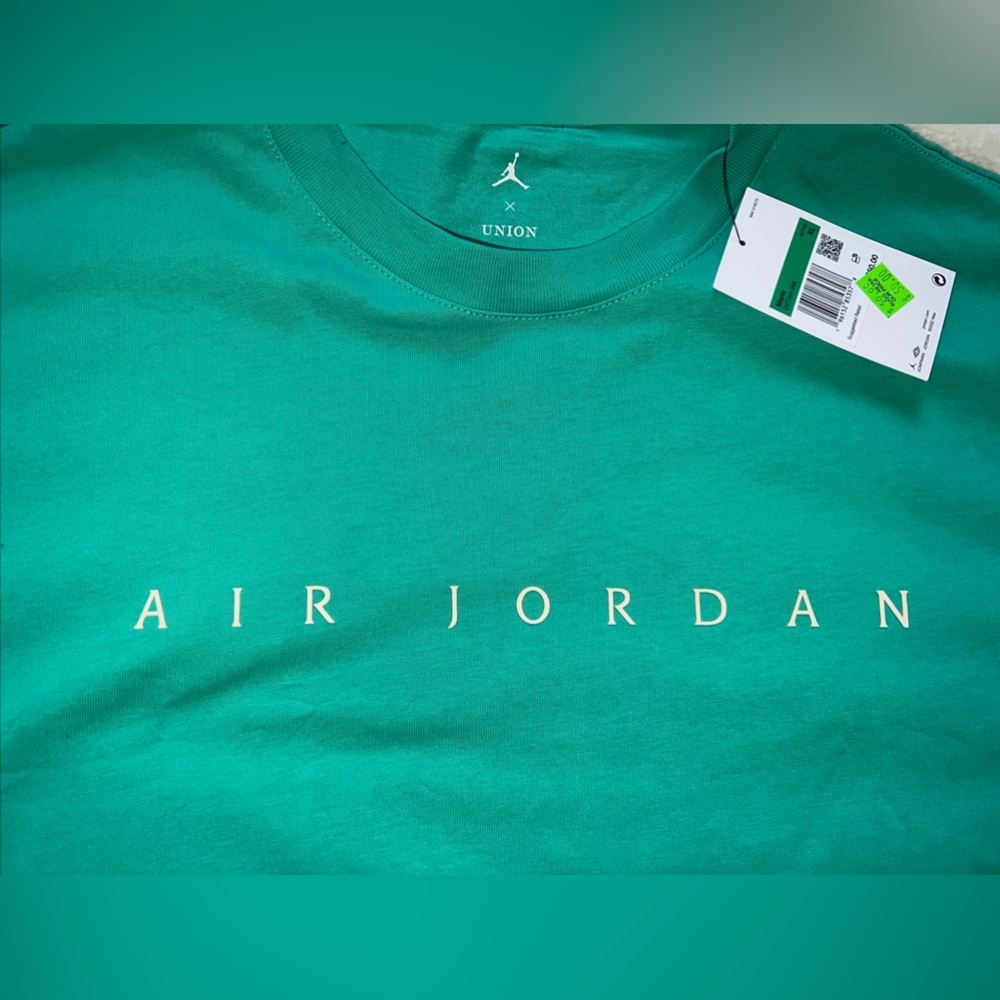 Jordan x Union Short-Sleeve Tee | Size XL | Kinetic Green | DV7343-348